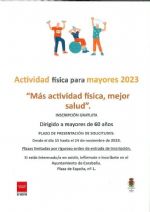 PROYECTO PUNTO ACTIVO: "MÁS ACTIVIDAD FÍSICA, MEJOR SALUD". ACTIVIDAD FÍSICA PARA MAYORES 2023