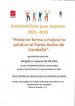 X EDICIÓN DEL PROGRAMA DE COLABORACIÓN INSTITUCIONAL EN PROYECTOS DE ACTIVIDAD FÍSICA Y SALUD: "PONTE EN FORMA Y MEJORA TU SALUD EN EL PUNTO ACTIVO DE CARABAÑA"